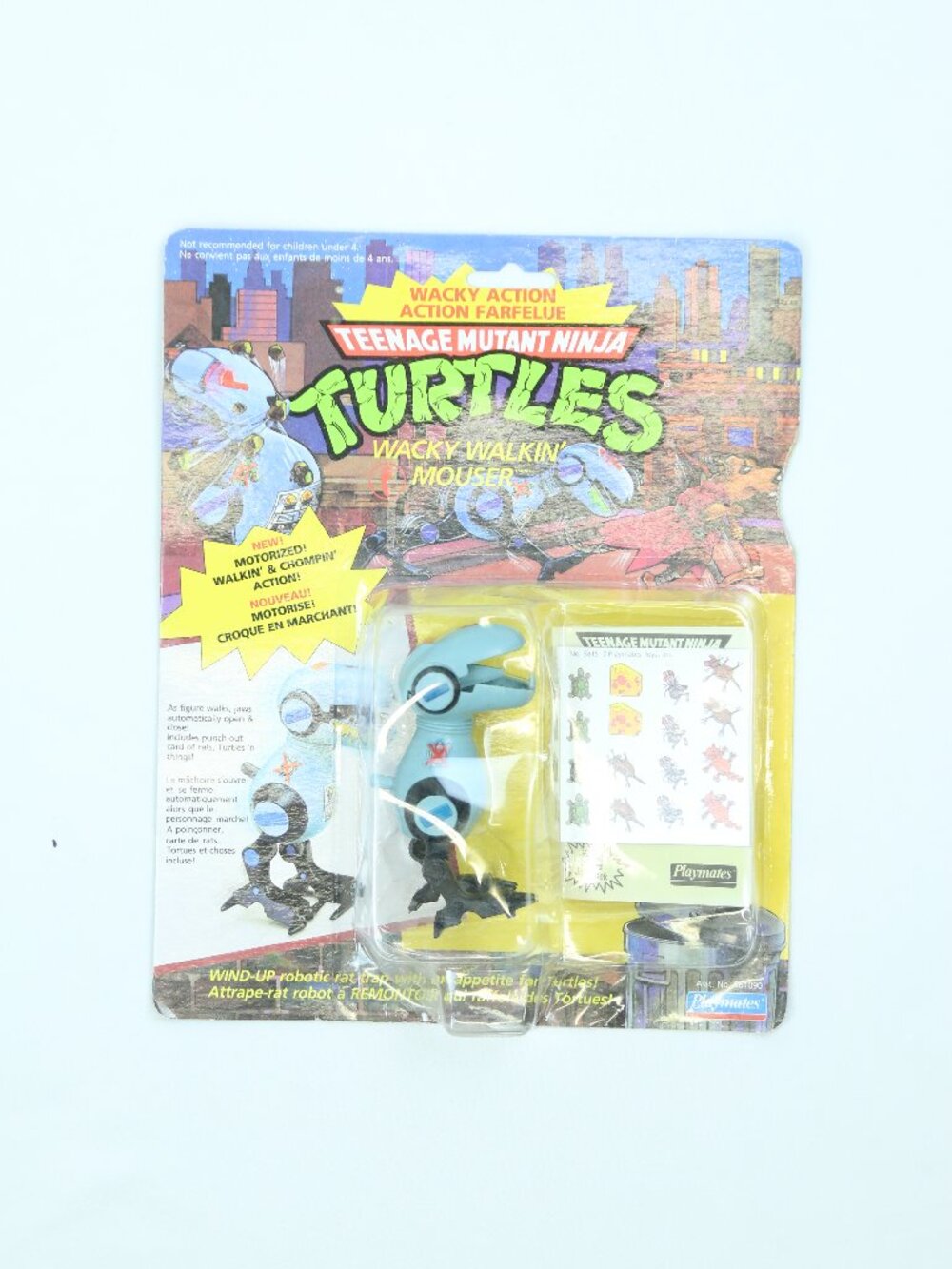 Vintage 1989 TMNT Wacky Action Mouser Action Figure.
